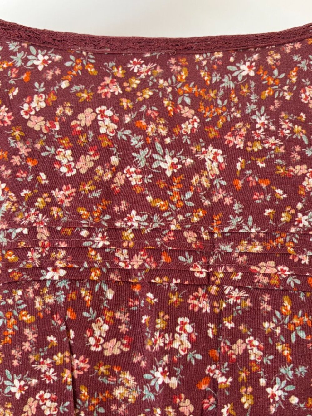 Lucky Brand 3/4 Sleeve V-Neck Mini Dress Size XXL NWT lace detail Floral - Picture 10 of 14